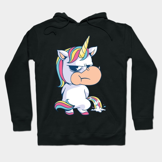 Unicorn Pee A Rainbow Hoodie by JFDesign123